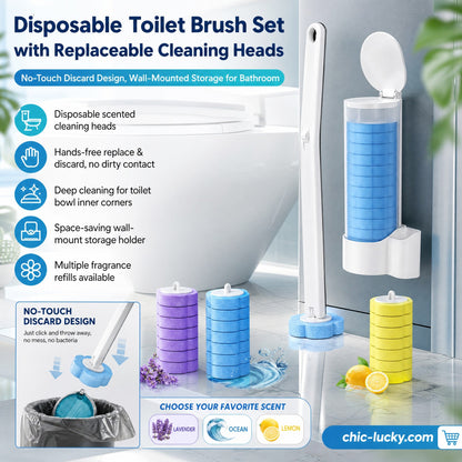 ⏳LAST DAY SALE £6.99!!⚡50K+ SOLD!🚽💦Hands-Free Cleaning Gadget🧽Disposable toilet cleaning tool