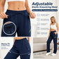 ⏳LAST DAY SALE 50% OFF!!🔥Women’s Straight-Leg Cargo Trousers – Elastic Waist, 6-Pocket Casual Pants for Work, Travel & Everyday Wear 👖✨