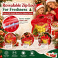 💖LAST DAY SALE 50% OFF!!🎁Easy Fill, Easy Seal🎄 Festive Self-Seal Treat Bags – Santa & Snowman Print | Resealable, Food-Safe & Perfect for Cookies, Chocolates & Little Gifts 🎅⛄