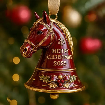 New Year🐎Handmade Horse Bell Ornament – Merry Christmas 2025🎄