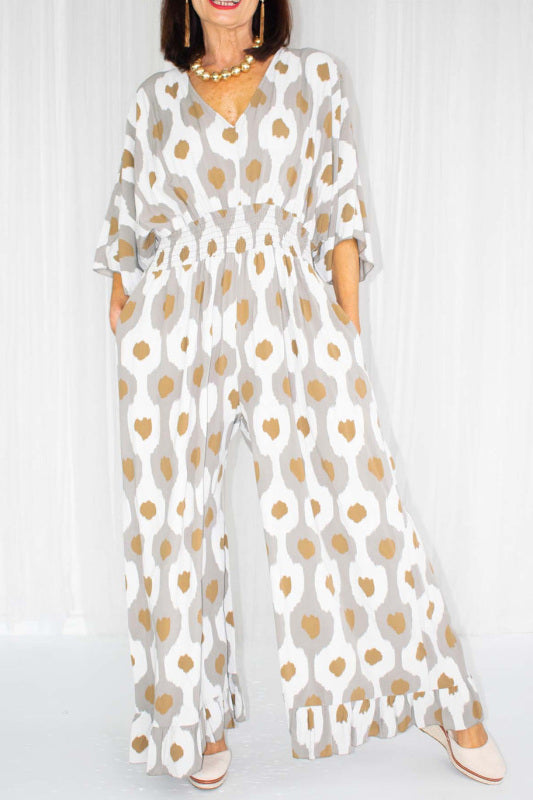 Abstract Print Jumpsuit