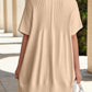 2025 New Women's Short Sleeve Pleated Lightweight Open Front Cardigan