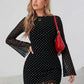 💃2026 New Arrivals 50% OFF🐆💥Women's Leopard Print Long Sleeve Slim Fit Dress👍 ✨Elegant Ruffle Hem Short Skirt, Bodycon Mesh Sleeves