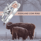 🔥LAST DAY 49% OFF 💕 ✨ Handcrafted Highland Cow Adjustable Ring
