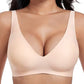 👍LAST WEEK- ONLY￡10.99!!⚡50K+ SOLD💕Jelly Wireless Womens Comfortable Wireless Bras Push Up Bralettes Seamless Tshirts Bras Deep V Everyday Bras