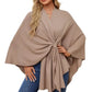 Autumn Women's Elegant Shawl Wraps Soft Open Front Poncho Sweater