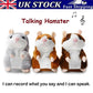 🐹 Last Day Special Price £9.99!✨Talking Hamster Plush – repeats whatever you say, auto head-shaking, hilarious fun for kids & adults.🎁