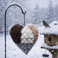 🕊️ Handmade Alpaca Fiber Bird Nesting Heart