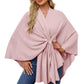 Autumn Women's Elegant Shawl Wraps Soft Open Front Poncho Sweater