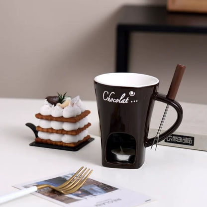 🎁Buy 2 Get 10% OFF🔥🍫 Handmade Chocolate Melting Mug – The Cozy Fondue Experience