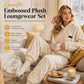 ⏳LAST DAY SALE ONLY ￡23.99!!🔥🍂 Embossed Geometric Plush Set – Timeless Comfort & Effortless Style For Every Occasion