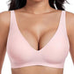 New Year Sale 60% Off💕 Jelly Wireless Womens Comfortable Wireless Bras Push Up Bralettes Seamless Tshirts Bras Deep V Everyday Bras