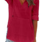Women's V-Neck Hooded Beach Cover-Up