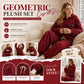 ⏳LAST DAY SALE ONLY ￡23.99!!🔥🍂 Embossed Geometric Plush Set – Timeless Comfort & Effortless Style For Every Occasion