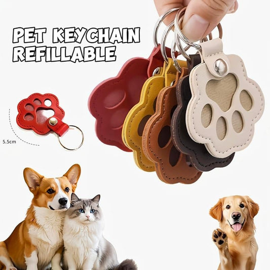 🐾Pet Paw Shaped Leather Keychain