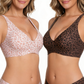 👍LAST WEEK- ONLY￡10.99!!⚡50K+ SOLD💕Jelly Wireless Womens Comfortable Wireless Bras Push Up Bralettes Seamless Tshirts Bras Deep V Everyday Bras