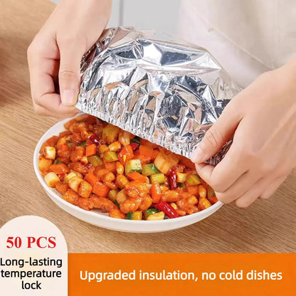 🍽️Reusable Aluminum Foil Thermal Food Cover — Heat-Retaining, Washable & Freshness-Preserving Kitchen Essential💞50K+ SOLD!
