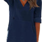 Women's V-Neck Hooded Beach Cover-Up