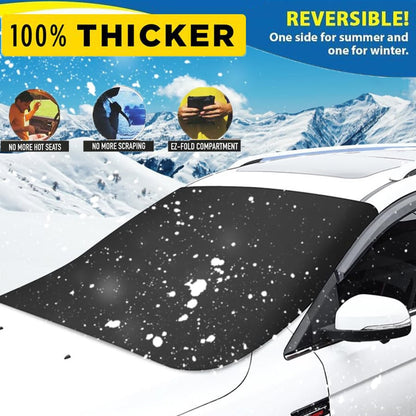🔥2025 New Upgraded—Thicker & Larger🛡️ Car Windshield Magnetic Snow Cover