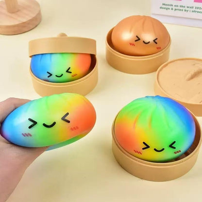 🎁Last Day 49% OFF🔥Glitter Dumpling Squishy Steamer Blind Box Surprise Squeeze Fun