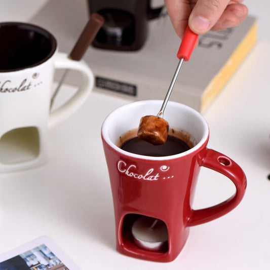 🎁Buy 2 Get 10% OFF🔥🍫 Handmade Chocolate Melting Mug – The Cozy Fondue Experience