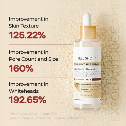 NEW: 🏆 2025 RATED SKIN CARE INNOVATION🌾 CocoBeauty Peel Shot Glow Rice Ampoule Duo