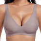 New Year Sale 60% Off💕 Jelly Wireless Womens Comfortable Wireless Bras Push Up Bralettes Seamless Tshirts Bras Deep V Everyday Bras