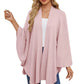 Autumn Women's Elegant Shawl Wraps Soft Open Front Poncho Sweater