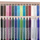 💧14-Pack Waterproof Colored Gel Eyeliner Pencil – Metallic & Shimmer Finishes, Smudge-Proof（Pencil sharpener color is random）