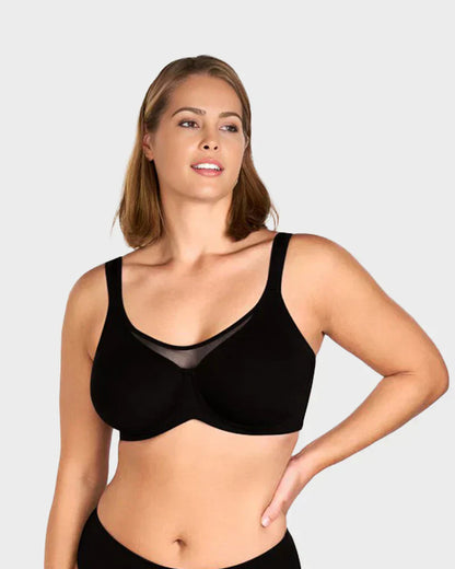 🏆 Last Day Special Price £8.99! 💐Women's Elegant Sheer Full Coverage Plus Size Bra