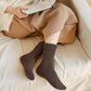 5 Pairs Women's Solid Mid-calf Socks