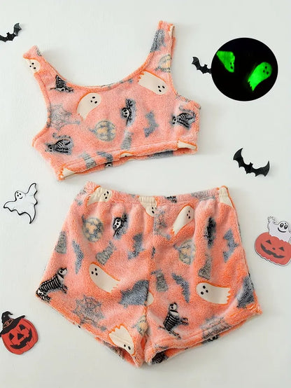 💥Halloween Pre 🎃Halloween  vest pajamas set👻