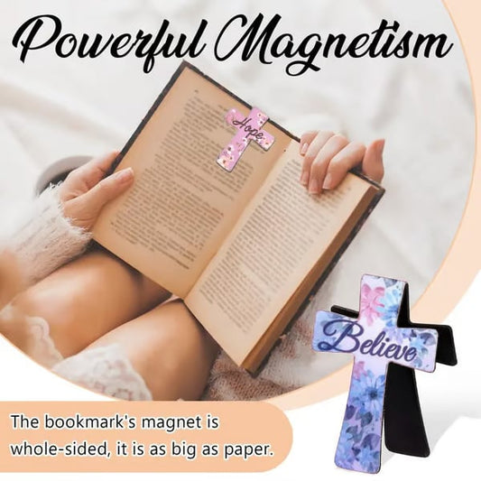 2025 New Arrival🙏📖16 Pcs Magnetic Cross Bookmarks Gifts for Bible Study, Readers, Teachers, Students🌸✝️