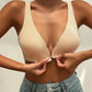Deep V Minimizer Front Closure Push-up Wireless Bra