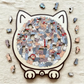 🎁70% OFF!!!-Ready for Christmas!🎅🧩135-Piece Cute Cat Puzzle Challenge Irregular Shaped Wooden Jigsaw Puzzle👍🎁Stress Relief Enthusiast Gift, Christmas Gift✨