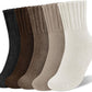 5 Pairs Women's Solid Mid-calf Socks