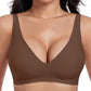 👍LAST WEEK- ONLY￡10.99!!⚡50K+ SOLD💕Jelly Wireless Womens Comfortable Wireless Bras Push Up Bralettes Seamless Tshirts Bras Deep V Everyday Bras