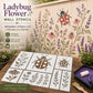 🌿 Garden Wall Stencil, Reusable DIY Kit for Walls, Fences & Patios