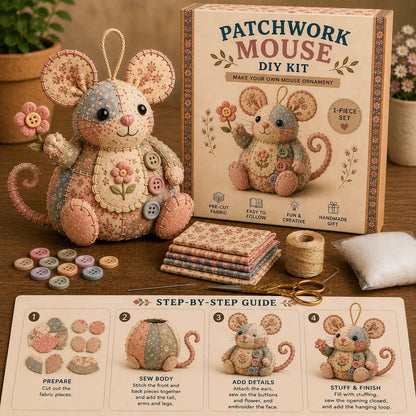 ⏳LIMITED TIME SALE 50% OFF🐭🧵 Patchwork Mouse DIY Kit