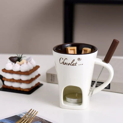 🎁Buy 2 Get 10% OFF🔥🍫 Handmade Chocolate Melting Mug – The Cozy Fondue Experience