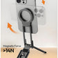 New🎥Magnetic Phone Tripod for iPhone, MA38 Portable Phone Holder Mini Tripod for Magsafe with Double-Sided Strong Magnetic 1/4'' Arri Locating Hole Foldable Hook