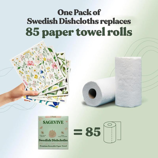 New Arrival- Kitchen Goods🌿Swedish Dishcloths for Kitchen & Cleaning🧽 | 5 Pack
