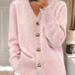 Lurevienne | Soft Cardigan With Heart Buttons