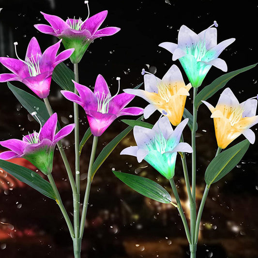 Solar-Powered Simulated Lily Lamp