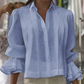 ☀️Summer Hot Sale 50% OFF🌼Graceful Ruffle Sleeve Shirt With Pleats