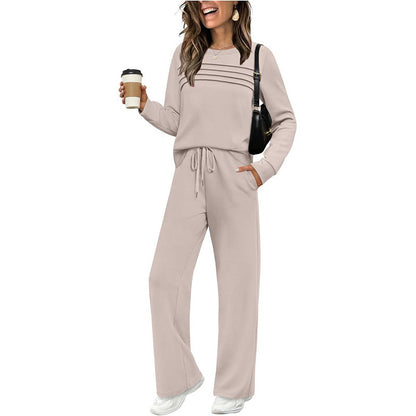 ⏳LAST DAY SALE 70% OFF🔥Women's Crew Neck Top & Drawstring Pants Set