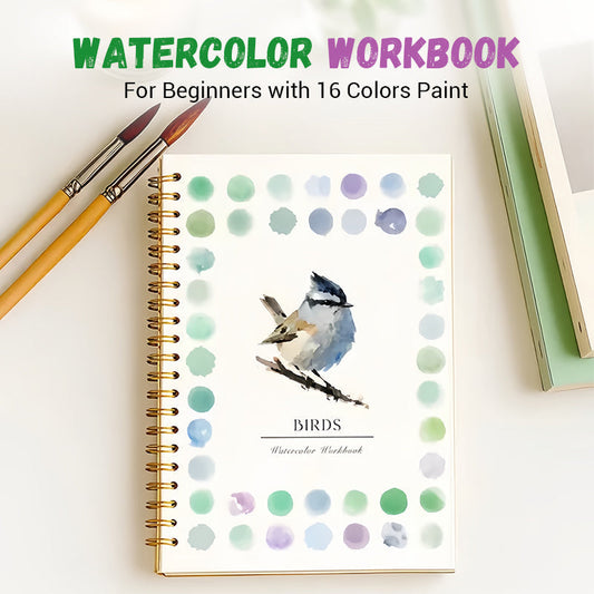 🎅Christmas Gift idea ￡7.99!! 🎁🌼Beginner Friendly Watercolor Workbook - Say Goodbye to Anxiety Awaken Your Artistic Talent