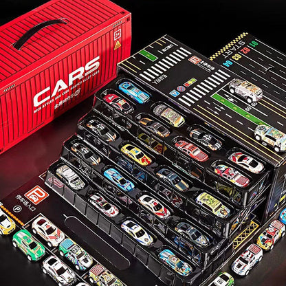 🎅Christmas Sale 50% OFF🎁48 Mini Pull-Back Cars with Built-In Garage Set