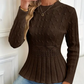 🔥 This Week’s Special – 50% OFF!! ⏰Women's Chunky-Knitted Crew Neck Peplum Sweater🧶👚