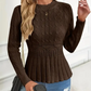 🔥 This Week’s Special – 50% OFF!! ⏰Women's Chunky-Knitted Crew Neck Peplum Sweater🧶👚